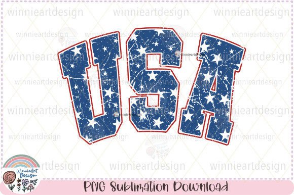 USA Png Retro America Varsity Distressed Graphics